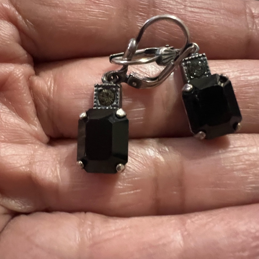 String Silver Tested With Black Stone Beautiful E… - image 6